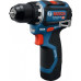 Bosch Powertools Batteryowa GSR 12V-32 Professional, 12Volt (Blue/Black, Battery litowo-jonowy 2,0Ah + 4,0Ah, 40-częściowy zestaw akcesoriów, L-BOXX) (06019N7005)