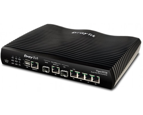 DrayTek Vigor 2928 Dual WAN 10GbE SFP+/RJ-45 / WAN Failover / LoadBalance / 50xVPN / 8xVLAN