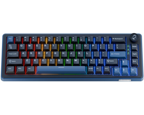 Ducky  OK-M 65, 65%, z możliwością wymiany na gorąco, RGB, ANSI - KTT Baby Blue Switches (DKOKM2567-KYUSPDCOCH1)