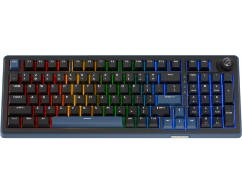 Ducky OK-M 98 klawiatura gamingowa, 98%, z funkcją Hot-Swap, RGB, ANSI - KTT Baby Blue Switches (DKOKM2598-KYUSPDCOCH1)