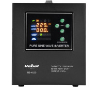 UPS Rebel Power awaryjny POWER-1500-LFP4 - przetwornica z czystym przebiegiem sinusoidalnym i funkcją ładowania 12V 230V 1500VA/1050W (RB-4029)