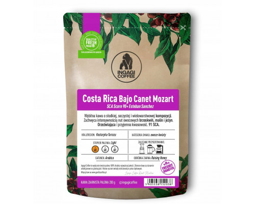 Ingagi Coffee Kostaryka Bajo Canet Mozart 200g (5905538152038)
