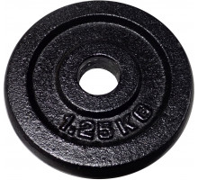 Kubisport Ciężar load cast iron plate do gryfu hantli 1,25kg - 25mm (Kub_05-CW1/25K-25)
