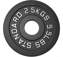 Kubisport Plate ciężar load olympic cast iron solidne 2,5 kg 50mm (Kub_05-CWSPE2/5)