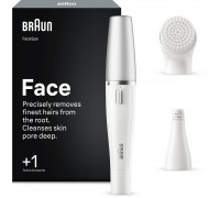 Braun Face Facial Epilator and Brush | | Number of power levels 1 | Wet & Dry | White/Silver (SE810)