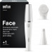 Braun Face Facial Epilator and Brush | | Number of power levels 1 | Wet & Dry | White/Silver (SE810)
