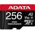 SD  ADATA High Endurance MicroSDXC 256 GB Class 10 UHS-I/U3 A2 V30 (AUSDX256GUI3V30SHA2-RA1)