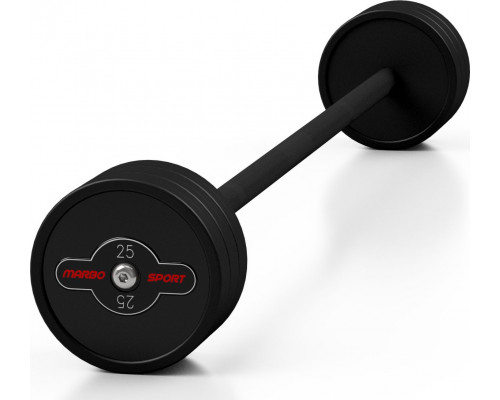 Marbo Sport Barbell prosta Steel Rubber Barbell 25kg Black