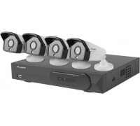 Lanberg Monitoring kit rejestrator 8 channel + 4 kamery IP