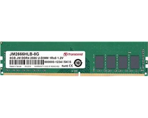 Transcend JetRam, DDR4, 8 GB, 2666MHz, CL19 (JM2666HLG-8G)