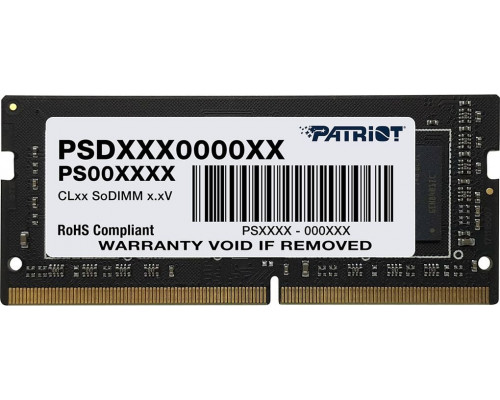 Patriot Signature, SODIMM, DDR4, 16 GB, 3200 MHz, CL22 (PSD416G32002S)