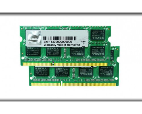 G.Skill SODIMM, DDR3, 8 GB, 1333 MHz, CL9 (F3-10666CL9D-8GBSQ)