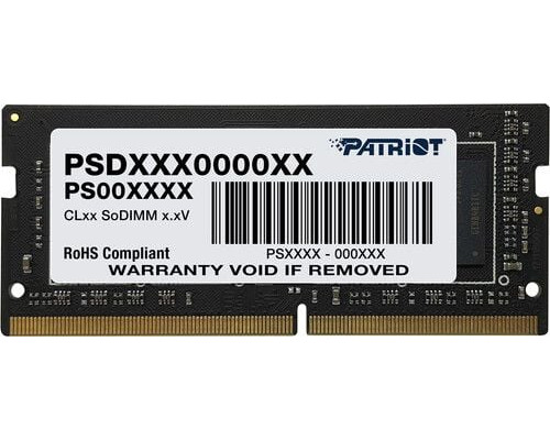Patriot Signature, SODIMM, DDR4, 16 GB, 2400 MHz, CL17 (PSD416G240081S)