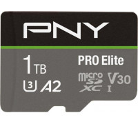 SD  PNY PRO Elite MicroSDXC 1 TB Class 10 UHS-I/U3 A2 V30 (P-SDU1TBV32100PRO-GE)