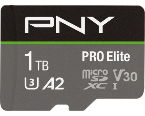 SD  PNY PRO Elite MicroSDXC 1 TB Class 10 UHS-I/U3 A2 V30 (P-SDU1TBV32100PRO-GE)