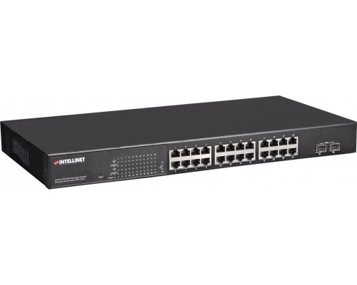 Switch Intellinet Network Solutions GIGABIT 24x 10/100/1000 RJ45 POE+ 2x SFP MANAGED (560559)