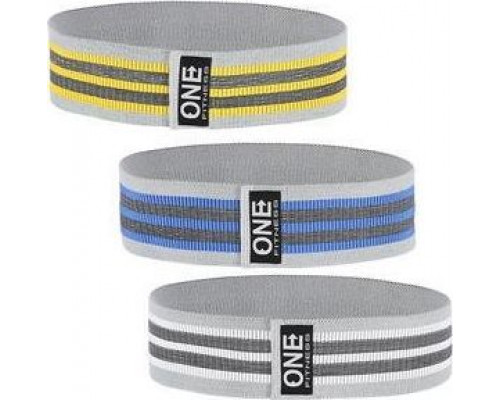 One Fitness Hip Band HB001 Set dažādu pretestības līmeņu komplekts daudzkrāsains 3 gab.