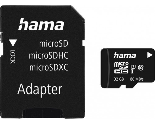 SD  Hama MSDHC32GB MicroSDHC 32 GB Class 10 UHS-I  (001241390000)