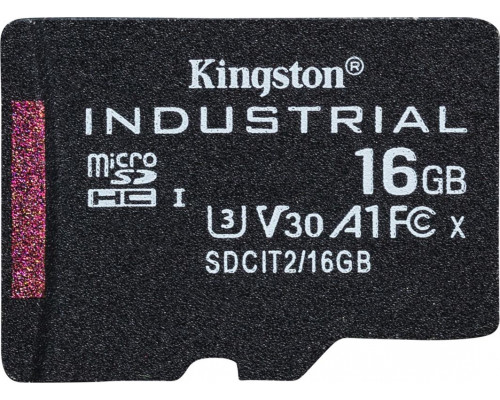 SD  Kingston Industrial MicroSDHC 16 GB Class 10 UHS-I/U3 A1 V30 (SDCIT2/16GB)