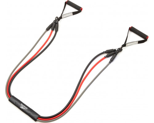 Reebok Tubing RATB-30034 dažādu pretestības līmeņu komplekts daudzkrāsains 3 gab.