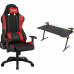 Genesis Nitro 550 Black-red (NFG-0784) + Biurko Holm 510 RGB Czarne 160cm x 75cm