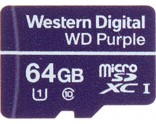 SD  WD Purple MicroSDXC 64 GB Class 10 UHS-I/U1  (SD-MICRO-10/64-WD)