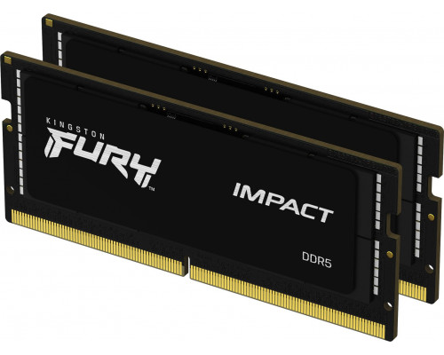 Kingston Fury Impact, SODIMM, DDR5, 64 GB, 4800 MHz, CL38 (KF548S38IBK2-64                )