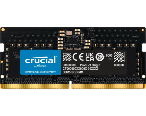 Crucial SODIMM, DDR5, 8 GB, 4800 MHz, CL40 (CT8G48C40S5)