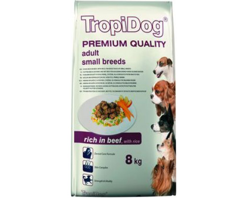 TropiDog Beef with rice TropiDog Premium Adult Small Breeds 8kg - 5900469570876
