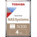 Toshiba N300 4TB 3.5'' SATA III (6 Gb/s)  (HDWQ140UZSVA)