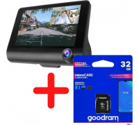 Techonic ZESTAW: WIDEOREJESTRATOR JAZDY 3W1 + KARTA PAMIĘCI 32GB