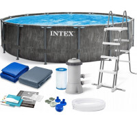 Intex Swimming pool garden rack Prism Greywood 457x122 cm good swimming pool