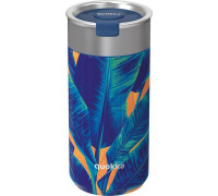 Quokka Quokka Boost Coffee Tumbler - Thermal mug of steel stainlessj with infuser 400 ml (Blue Jungle)