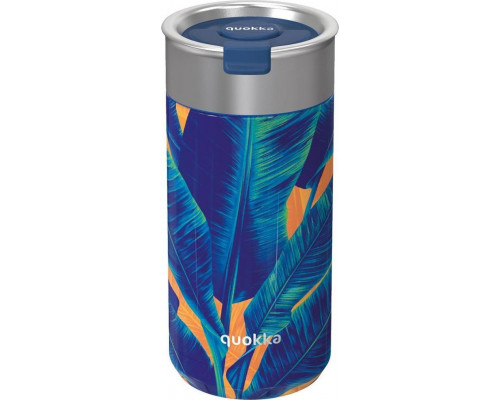 Quokka Quokka Boost Coffee Tumbler - Thermal mug of steel stainlessj with infuser 400 ml (Blue Jungle)