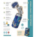 Quokka Quokka Boost Coffee Tumbler - Thermal mug of steel stainlessj with infuser 400 ml (Blue Jungle)