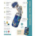 Quokka Quokka Boost Coffee Tumbler - Thermal mug of steel stainlessj with infuser 400 ml (Blue Jungle)