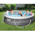 Bestway Bestway Fast Set above ground pool set, ? 457cm x 107cm, swimming pool (grey, with filter pump)