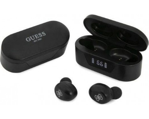 Guess Guess GUTWST82TRU TWS Bluetooth headphones, docking station purple Triangle Logo standard