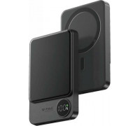 V-TAC Power Bank 10000mAh Grey Magnetyczny 9mm Aluminium, Lightning, LCD, 20W VT-100011