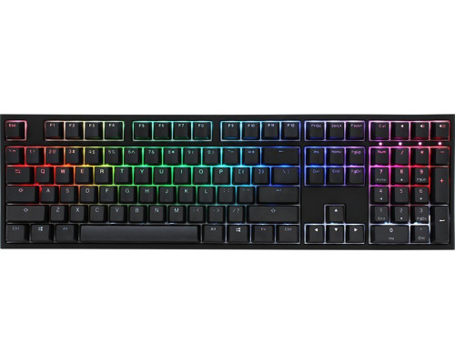 Ducky Ducky One 2 Backlit PBT Gaming Tastatur, MX-Speed-Silver, RGB LED - schwarz (US)