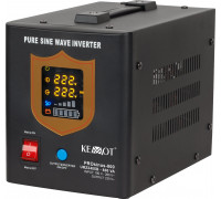UPS Kemot charger emergency KEMOT PROsinus-800 przetwornica z czystym przebiegiem sinusoidalnym i funkcją ładowania 12V 230V 800VA/500W - kolor czarny