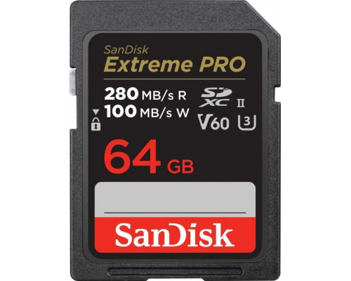 SD  SanDisk Extreme PRO SDXC 64 GB Class 10 UHS-II/U3 V60 (SDSDXEP-064G-GN4IN)