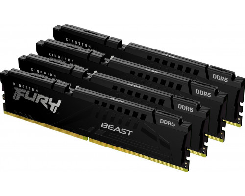 Kingston Fury Beast, DDR5, 128 GB, 5200MHz, CL40 (KF552C40BBK4-128)