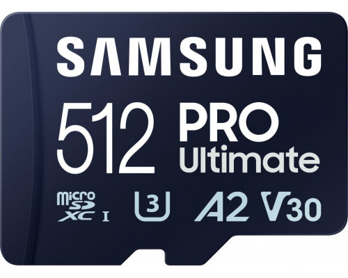 SD  Samsung Pro Ultimate MicroSDXC 512 GB Class 10 UHS-I/U3 A2 V30 (MB-MY512SA/WW)