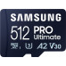 SD  Samsung Pro Ultimate MicroSDXC 512 GB Class 10 UHS-I/U3 A2 V30 (MB-MY512SA/WW)