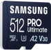 SD  Samsung Pro Ultimate MicroSDXC 512 GB Class 10 UHS-I/U3 A2 V30 (MB-MY512SA/WW)