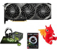 *RTX3080 MSI GeForce RTX 3080 Ventus 3X OC LHR 10GB GDDR6X + słuchaki, plecak, pluszowy smok i RGB LED