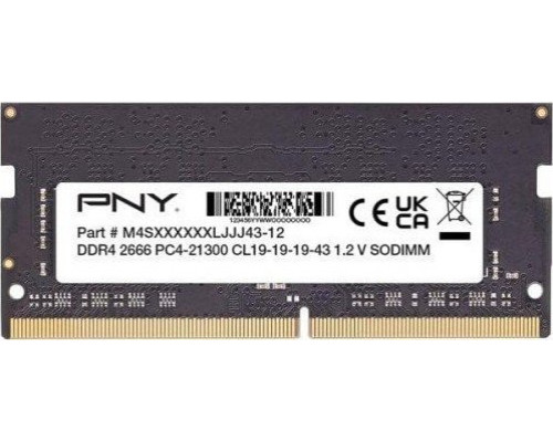 PNY Pamięć notebookowa 8GB DDR4 2666MHz 21300 MN8GSD42666-SI BULK