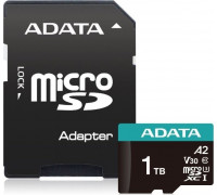 SD  ADATA Premier Pro MicroSDXC 1 TB Class 10 UHS-I/U3 A2 V30 (AUSDX1TUI3V30SA2-RA1)