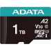 SD  ADATA Premier Pro MicroSDXC 1 TB Class 10 UHS-I/U3 A2 V30 (AUSDX1TUI3V30SA2-RA1)